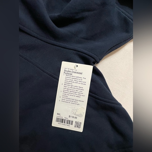 NEW Lululemon Scuba Oversized Pullover Crewneck Sweater Long Sleeves Size M/L - Picture 5 of 7